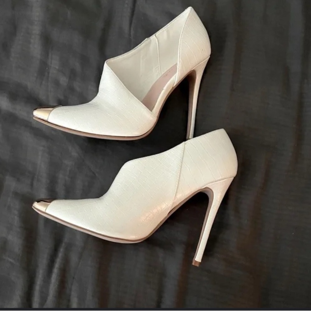Elegant White Stiletto Heels